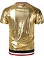 billige T-skjorter og singleter til herrer-Rund hals T-skjorte Herre - Ensfarget Gatemote / Punk &amp; Gotisk Klubb Gull / Kortermet