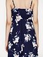 cheap Women&#039;s Dresses-Women&#039;s Strap Dress Knee Length Dress Royal Blue Sleeveless Floral Print Summer Floral S M L XL