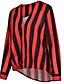 cheap Women&#039;s Blouses &amp; Shirts-Women&#039;s Going out Weekend T-shirt - Striped Deep V Red