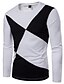 cheap Men&#039;s Casual T-shirts-Men&#039;s Daily Active T-shirt - Solid Colored Patchwork Round Neck Black / Long Sleeve