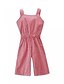 cheap Sets-Kids Girls&#039; Active Vintage Daily Going out Solid Colored Bow Sleeveless Regular Clothing Set Blushing Pink