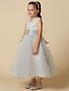 cheap Flower Girl Dresses-Ball Gown Tea Length Flower Girl Dress Pageant &amp; Performance Cute Prom Dress Tulle with Crystals Fit 3-16 Years