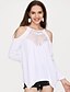 cheap Plus Size Tops-Women&#039;s T shirt Solid Colored Off Shoulder Strap Daily Long Sleeve Slim Tops Vintage Green Blue White