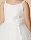 preiswerte Kleider für die Blumenmädchen-Prinzessin Boden-Länge Blumenmädchenkleid Erstkommunion Süßes Ballkleid Baumwolle mit Blume Fit 3-16 Jahre