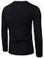 cheap Men&#039;s Casual T-shirts-Men&#039;s Daily Active T-shirt - Solid Colored Patchwork Round Neck Black / Long Sleeve