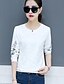 billige Bluser og trøjer til kvinder-Dame - Geometrisk Basale Bluse Hvid L