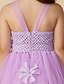 cheap Flower Girl Dresses-Princess Floor Length Flower Girl Dress - Polyester / Tulle Sleeveless Strap with Flower by LAN TING BRIDE®