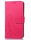 cheap Huawei Case-Case For Huawei Honor 9 Card Holder / Flip Full Body Cases Solid Colored / Flower Soft PU Leather for Honor 9