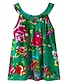 cheap Tees &amp; Blouses-Kids / Toddler Girls&#039; Active / Basic Daily / Going out Floral / Print / Jacquard Print Sleeveless Cotton Tee Green