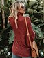cheap Women&#039;s Sweaters-Women&#039;s Daily Solid Colored Long Sleeve Loose Regular Pullover Sweater Jumper, Stand Spring / Fall Wine / Camel S / M / L
