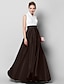 cheap Prom Dresses-A-Line Elegant &amp; Luxurious Color Block Formal Evening Black Tie Gala Dress High Neck Sleeveless Floor Length Lace with Pleats 2022
