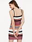 cheap Women&#039;s Dresses-Women&#039;s Striped Daily Slim Bodycon Dress - Striped Strap Green Red M L XL