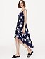 cheap Women&#039;s Dresses-Women&#039;s Strap Dress Knee Length Dress Royal Blue Sleeveless Floral Print Summer Floral S M L XL