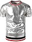 billige T-shirts og tanktops til mænd-Rund hals Herre - Ensfarvet Gade / Punk &amp; gotisk Natklub T-shirt Guld / Kortærmet