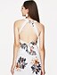 cheap Women&#039;s Dresses-Women&#039;s Maxi Dress - Sleeveless Floral Backless Print Summer Strap Holiday Floral White S M L XL