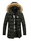 cheap Men&#039;s Downs &amp; Parkas-Men&#039;s Daily Basic Solid Colored Long Parka, Cotton / Polyester Long Sleeve Winter Hooded Black / Navy Blue / Army Green XL / XXL / XXXL