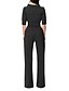 ieftine Pantaloni mărime mare-Pentru femei Zilnic Stil Nautic Alb Negru Roșu-aprins Salopete Mată / Picior Larg