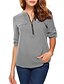 cheap Plus Size Tops-Women&#039;s Daily T-shirt - Solid Colored V Neck Wine