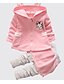 cheap Baby Girls&#039; Clothing Sets-Baby Girls&#039; Basic Daily Solid Colored / Print Long Sleeve Regular Cotton Clothing Set Blushing Pink / Toddler