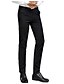 お買い得  メンズパンツ-男性用 ベーシック プラスサイズ 日常 スリム スーツ パンツ - ソリッド コットン ブラック ダックグレー ネイビーブルー 34 36 35