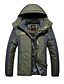 cheap Men&#039;s Downs &amp; Parkas-Men&#039;s Padded Parka Going out Color Block Polyester Long Sleeve Hooded Black / Blue / Red L / XL / XXL