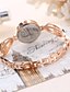 cheap Bracelet Watches-Women&#039;s Luxury Watches Bracelet Watch Wrist Watch Quartz Ladies Casual Watch Imitation Diamond Analog Rose Gold Gold / White Rose Gold / White / One Year