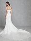 cheap Wedding Dresses-Mermaid / Trumpet Wedding Dresses Strapless Chapel Train Satin Strapless with Ruffles 2020