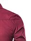 abordables Chemises habillées pour hommes-Chemise Homme Couleur Pleine Col Classique Manches Longues Vin Blanche Noir Gris Violet Grande Taille du quotidien Travail Mince Polyester Entreprise Casual / Printemps / Automne