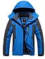 cheap Men&#039;s Downs &amp; Parkas-Men&#039;s Padded Parka Going out Color Block Polyester Long Sleeve Hooded Black / Blue / Red L / XL / XXL