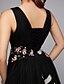 cheap Special Occasion Dresses-Ball Gown V Neck Court Train Lace / Satin / Tulle Vintage Inspired Formal Evening Dress with Embroidery by TS Couture®