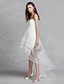Χαμηλού Κόστους Νυφικά Φορέματα-Δεξίωση Μικρά Άσπρα Φορέματα Φορεματα για γαμο Γραμμή Α Καρδιά Στράπλες Ασύμμετρο Δαντέλα Νυφικά φορέματα Με Διακοσμητικά Επιράμματα 2023