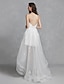 Χαμηλού Κόστους Νυφικά Φορέματα-Δεξίωση Μικρά Άσπρα Φορέματα Φορεματα για γαμο Γραμμή Α Καρδιά Στράπλες Ασύμμετρο Δαντέλα Νυφικά φορέματα Με Διακοσμητικά Επιράμματα 2023