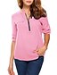 cheap Plus Size Tops-Women&#039;s Daily T-shirt - Solid Colored V Neck Wine