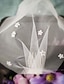 זול הינומות חתונה-שכבה אחת סגנון וינטאג&#039; / סגנון קלאסי הינומות חתונה צעיפי סומק עם צבע טהור / קריסטלים / אבנים נוצצות טול / כלוב ציפורים