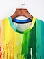 cheap Men&#039;s 3D T-shirts-Men&#039;s Tee T shirt Tee Shirt Designer Summer 3D Print Rainbow Graphic Mixed Color Plus Size Short Sleeve Round Neck Daily Sports Print Clothing Clothes Designer Active White