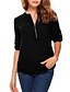 cheap Plus Size Tops-Women&#039;s Daily T-shirt - Solid Colored V Neck Wine