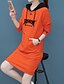 cheap Women&#039;s Dresses-Women&#039;s Plus Size Daily Weekend Sheath Dress Spring Black Orange Red M L XL XXL