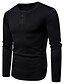 cheap Men&#039;s Tees &amp; Tank Tops-Men&#039;s T-shirt - Solid Colored Round Neck Dark Gray L / Long Sleeve
