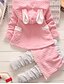 cheap Baby Girls&#039; Clothing Sets-Baby Girls&#039; Basic Daily Solid Colored / Print Long Sleeve Regular Cotton Clothing Set Blushing Pink / Toddler