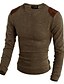 cheap Men&#039;s Sweaters &amp; Cardigans-Men&#039;s Daily Color Block Long Sleeve Slim Regular Pullover, Round Neck Brown / Beige / Gray L / XL / XXL