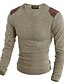 cheap Men&#039;s Sweaters &amp; Cardigans-Men&#039;s Daily Color Block Long Sleeve Slim Regular Pullover, Round Neck Brown / Beige / Gray L / XL / XXL