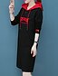 cheap Women&#039;s Dresses-Women&#039;s Plus Size Daily Weekend Sheath Dress Spring Black Orange Red M L XL XXL