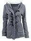 cheap Women&#039;s Puffer&amp;Parka-Women&#039;s Winter Daily Parka Plus Size Solid Colored Long Wool Blend Hooded Black / Red / Army Green S / M / L / Fleece Lining