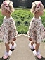 cheap Baby Girls&#039;  Dresses-Baby Girls&#039; Active Basic Print Lace Long Sleeve Dress Beige / Toddler