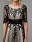 זול לאירועים מיוחדים חיסול-גזרת A סקופ צוואר קצר \ מיני טול מסיבת קוקטייל שמלה עם אפליקציות / אסוף על ידי TS Couture®