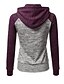 cheap Women&#039;s Hoodies &amp; Sweatshirts-Women&#039;s Slim Hoodie - Color Block Black S