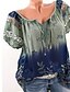 cheap Plus Size Tops-Women&#039;s Shirt Tie Dye Plus Size Boat Neck Daily Short Sleeve Tops Green White Pink