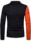 halpa Miesten poolopaidat-Men&#039;s Golf Shirt T shirt Color Block Long Sleeve Daily Tops V Neck Black Orange Gray