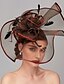 זול כובעים וקישוטי שיער-קנטקי דרבי כובע מפגשים אביזר לשיער עור פשתן / זהורית חתונה מירוץ סוסים וינטאג&#039; עם נוצות כיסוי ראש כיסוי ראש
