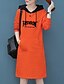 cheap Women&#039;s Dresses-Women&#039;s Plus Size Daily Weekend Sheath Dress Spring Black Orange Red M L XL XXL